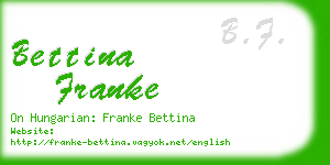 bettina franke business card